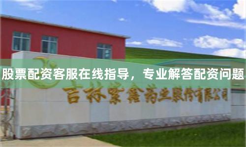 股票配资客服在线指导，专业解答配资问题